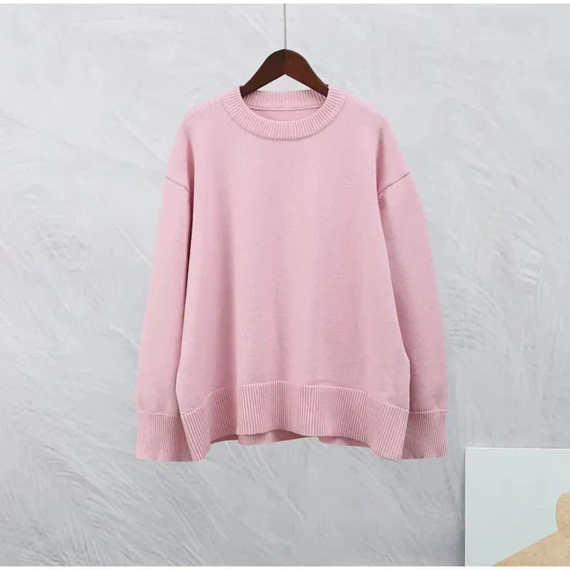 ÉLODIE | PULL ROSE À MANCHES LONGUES