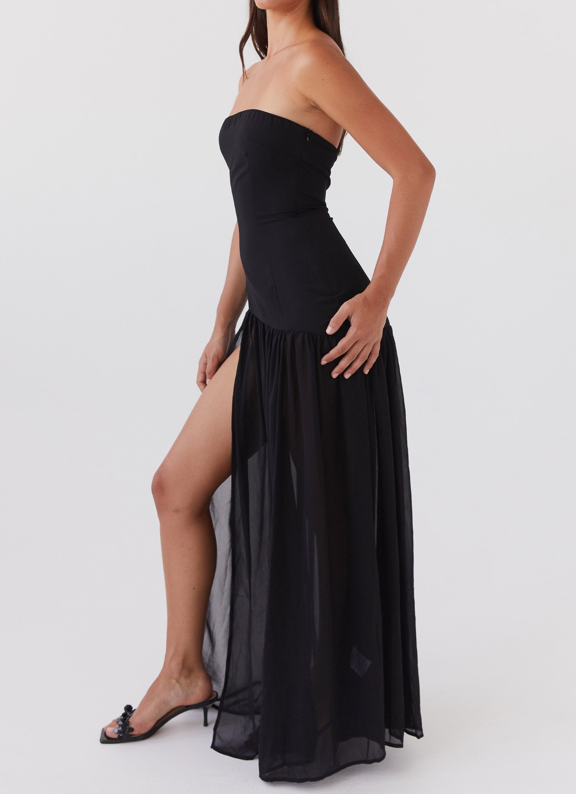 CLARA | ROBE LONGUE BUSTIER FLUIDE