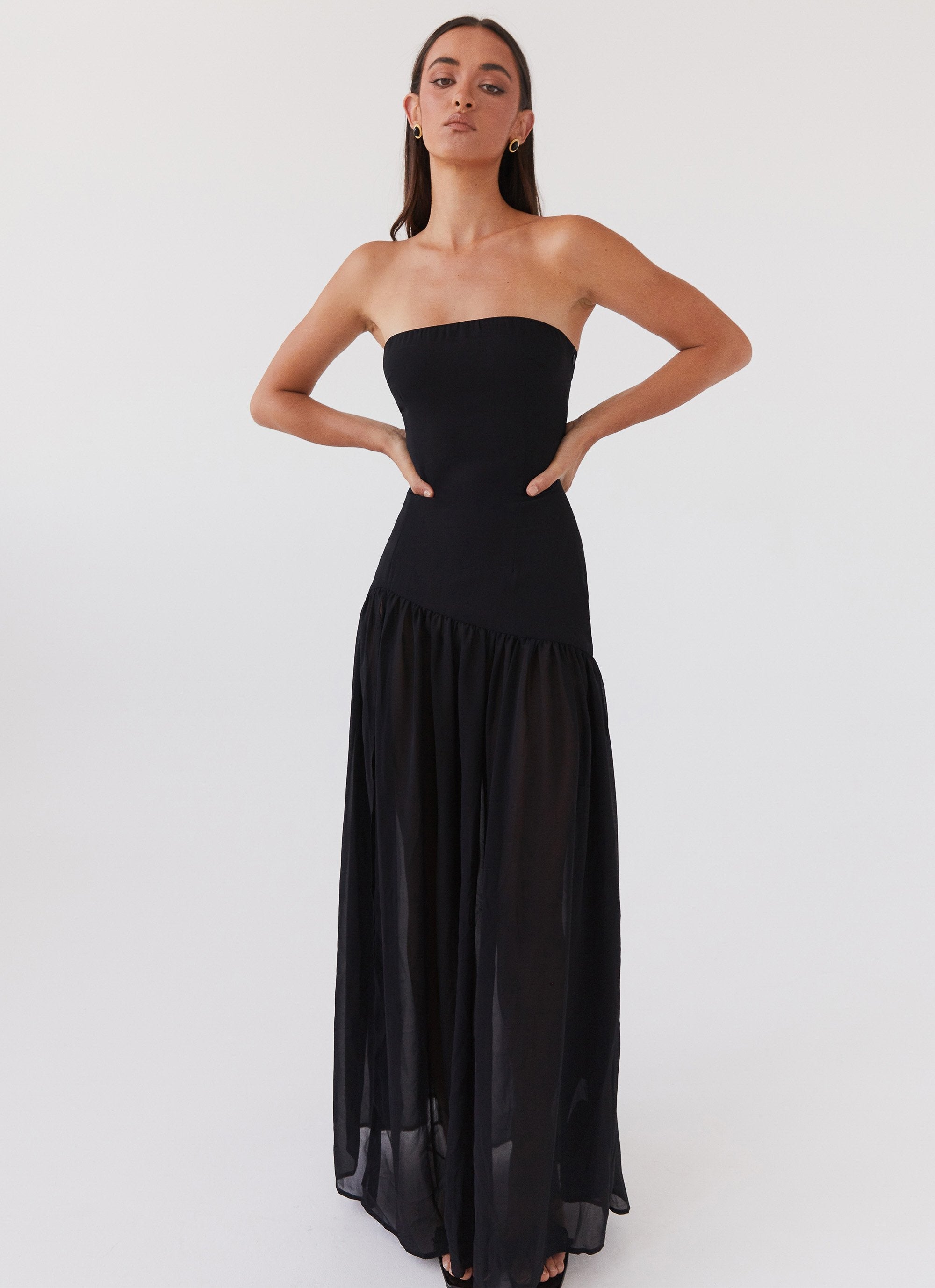 CLARA | ROBE LONGUE BUSTIER FLUIDE