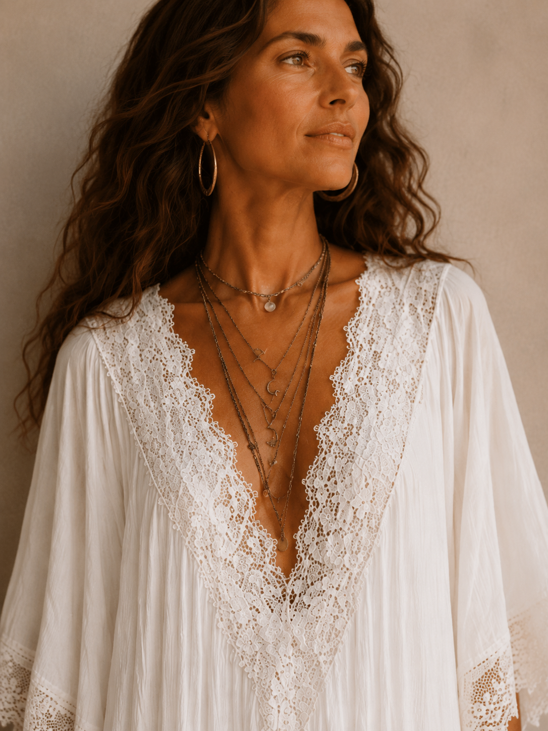 Éliane™ | Robe Chiffon Ivoire
