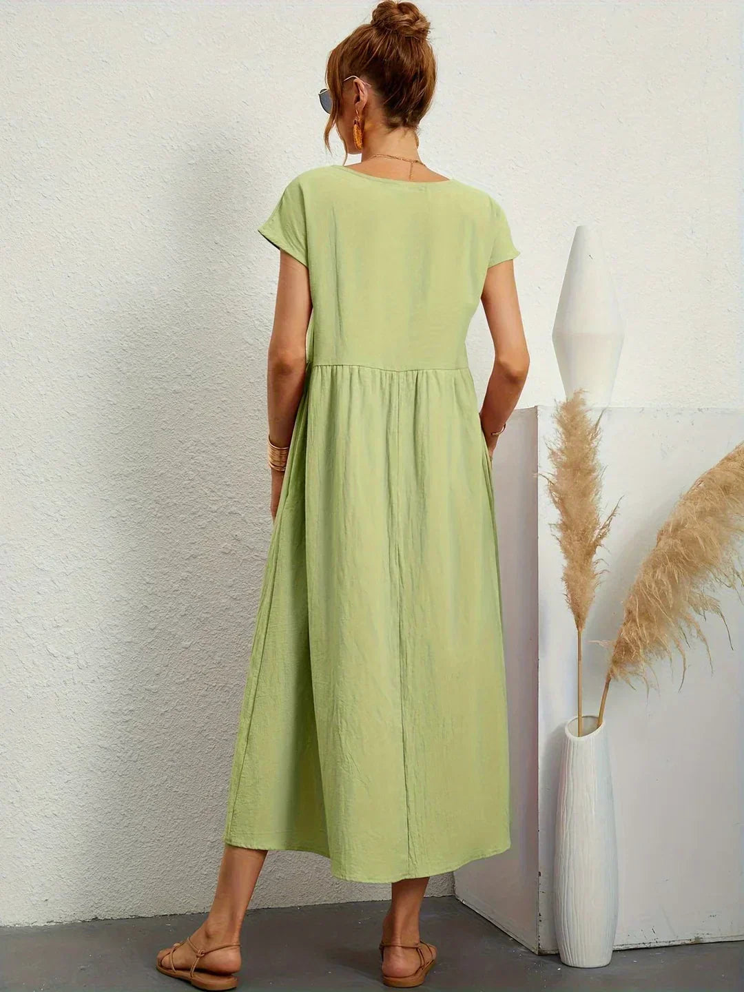 ROBE LÉGÈRE EN COTON DOUX AVEC POCHES